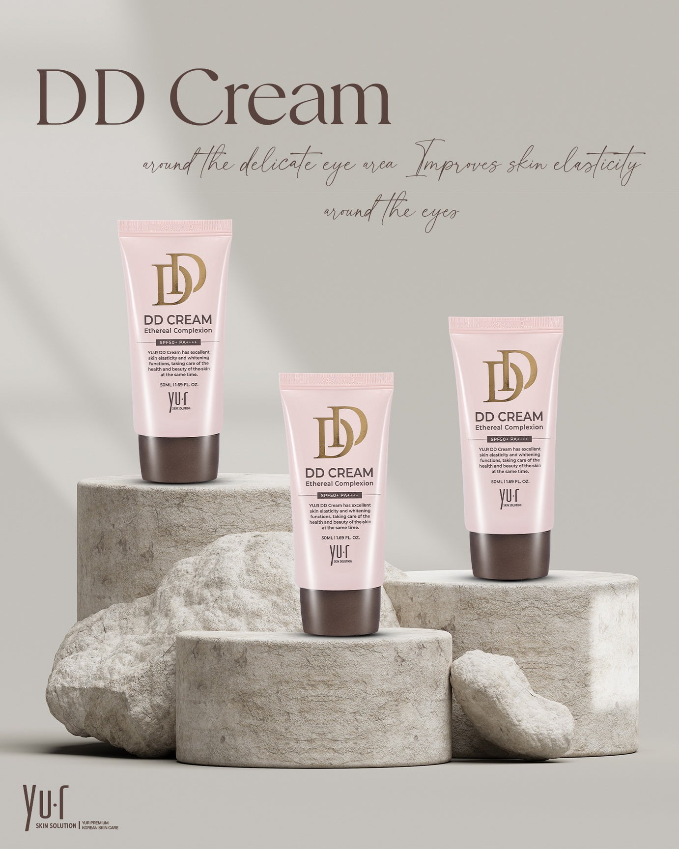 Yur DD Cream - SPF50+ PA++++ (Light, Medium & Dark)