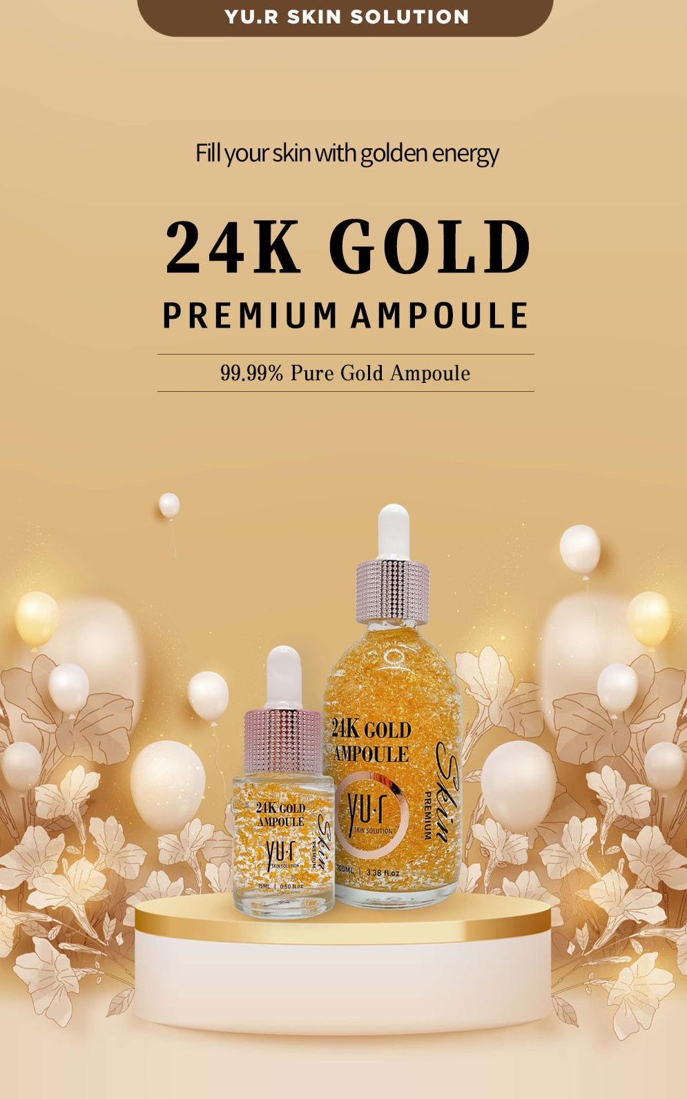 Yur Premium 24K Gold Ampoule Serum 15ml