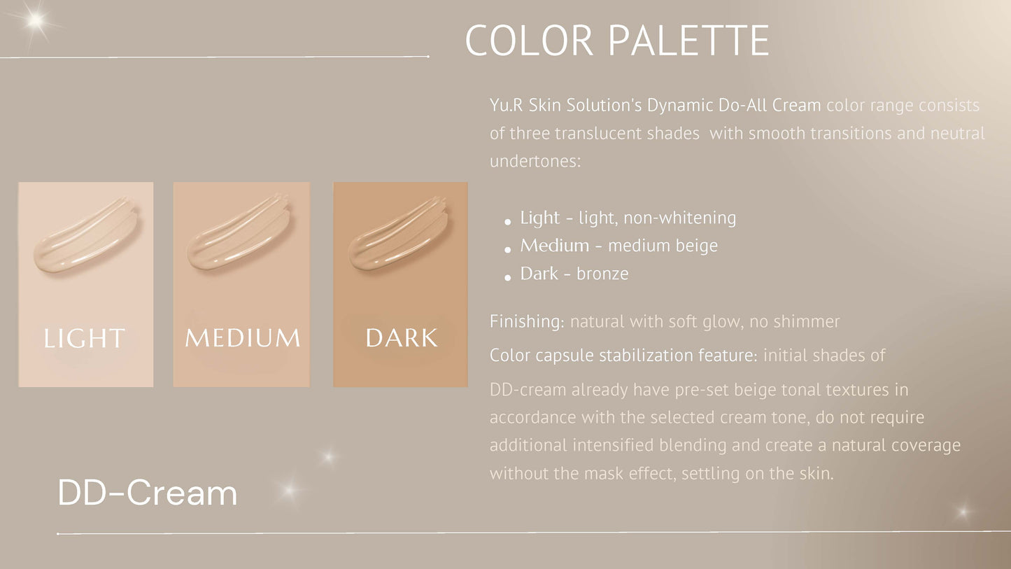 Yur DD Cream - SPF50+ PA++++ (Light, Medium & Dark)